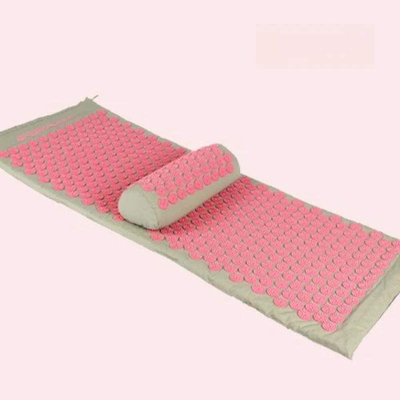 130*50*2.5CM Lotus Flower Sponge Acupressure Mat Set for Yoga Acupoint Massage Matting